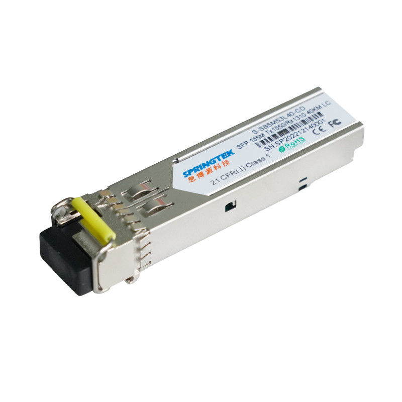 DOM ópticos de SFP BIDI los 40km TX1550nm/RX1310 el 155M SM LC DFB de Ethernet del módulo de SFP