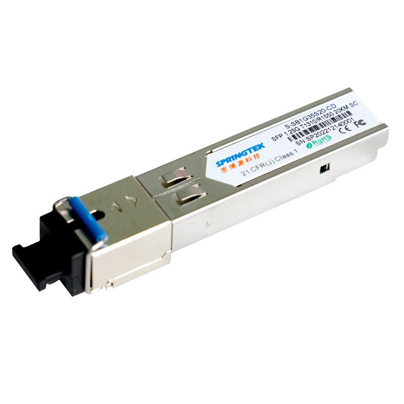 Módulo óptico compatible del transmisor-receptor del transmisor-receptor T1310/R1550nm los 20km SFP del SC BIDI 1.25G del OEM