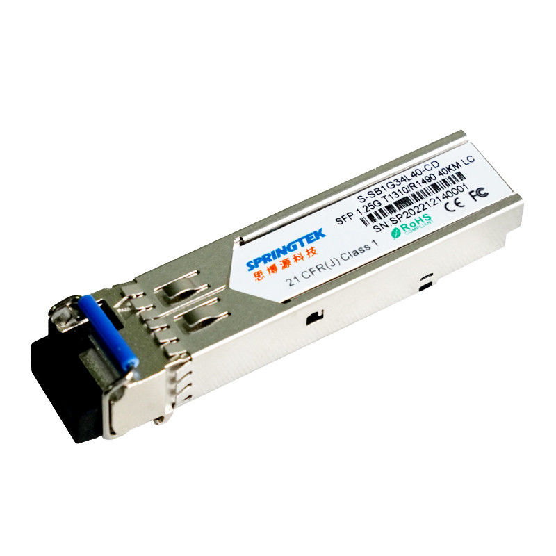 módulo óptico de SFP del transmisor-receptor del WDM Gbic del conector SMF de 1.25G BIDI los 40km Tx1310nm/TX1490nm LC