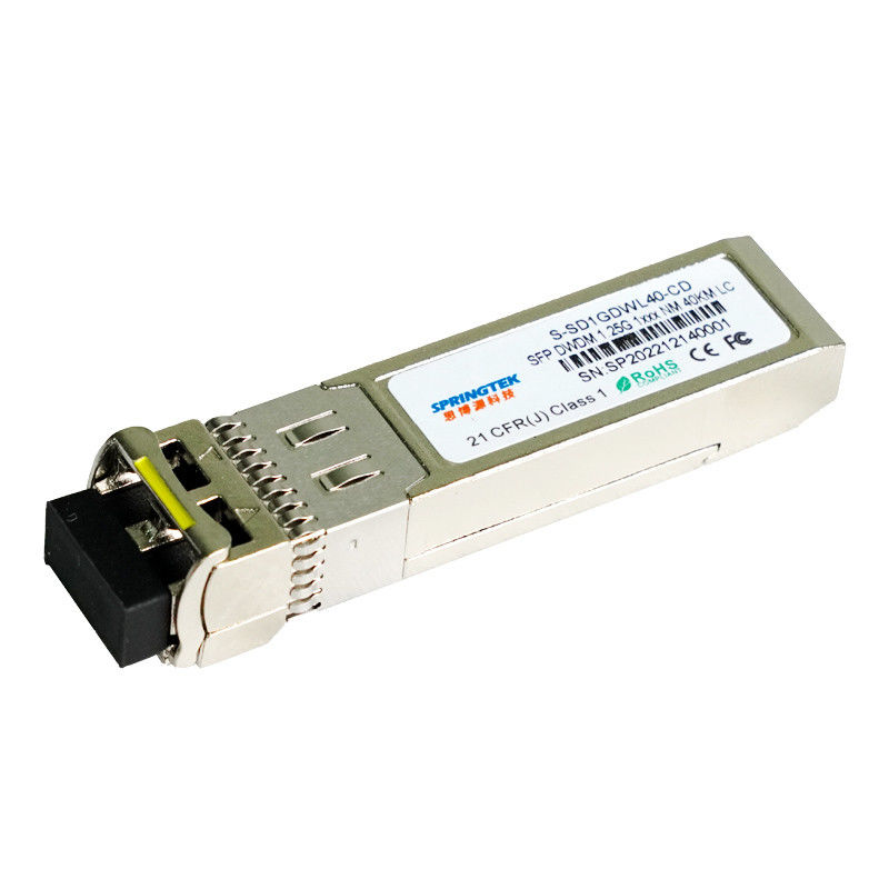 Módulo óptico compatible 1.25Gbps SMF LC de Cisco DWDM C17~C61 los 40km SFP con DDM