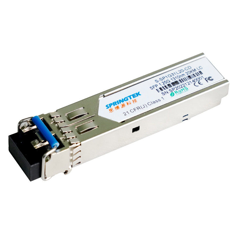módulo dual 1G LX los 20km del transmisor-receptor del LC DDM de la fibra del solo modo 1000BASE-LX de 1.25G LX SFP 1310nm los 20km