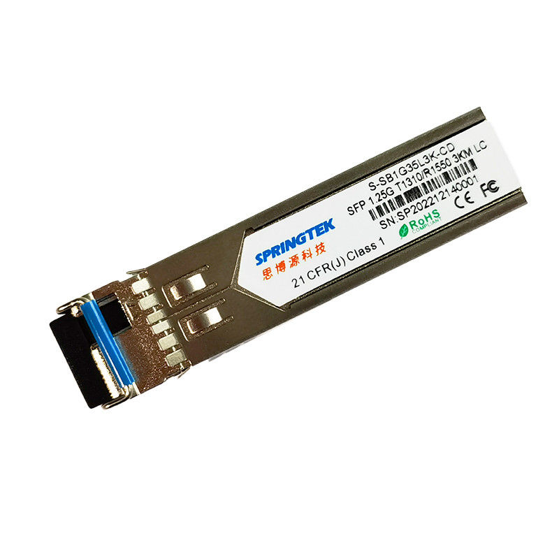 módulo compatible TX1310nm/RX1550nm LC de 1.25G SFP los 3km BIDI con el módulo óptico del transmisor-receptor de DDM