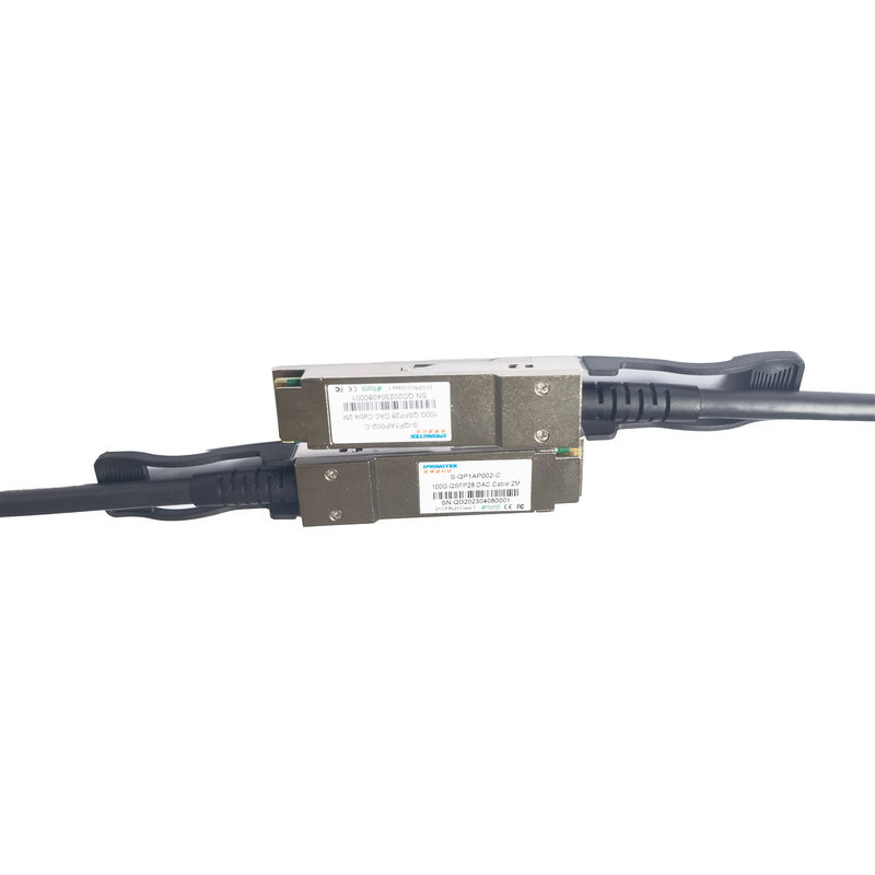 cable de cobre QSFP28 de la fijación directa 100G a QSFP28 DAC Cable los 2M Compatible Arista Avaya Nokia