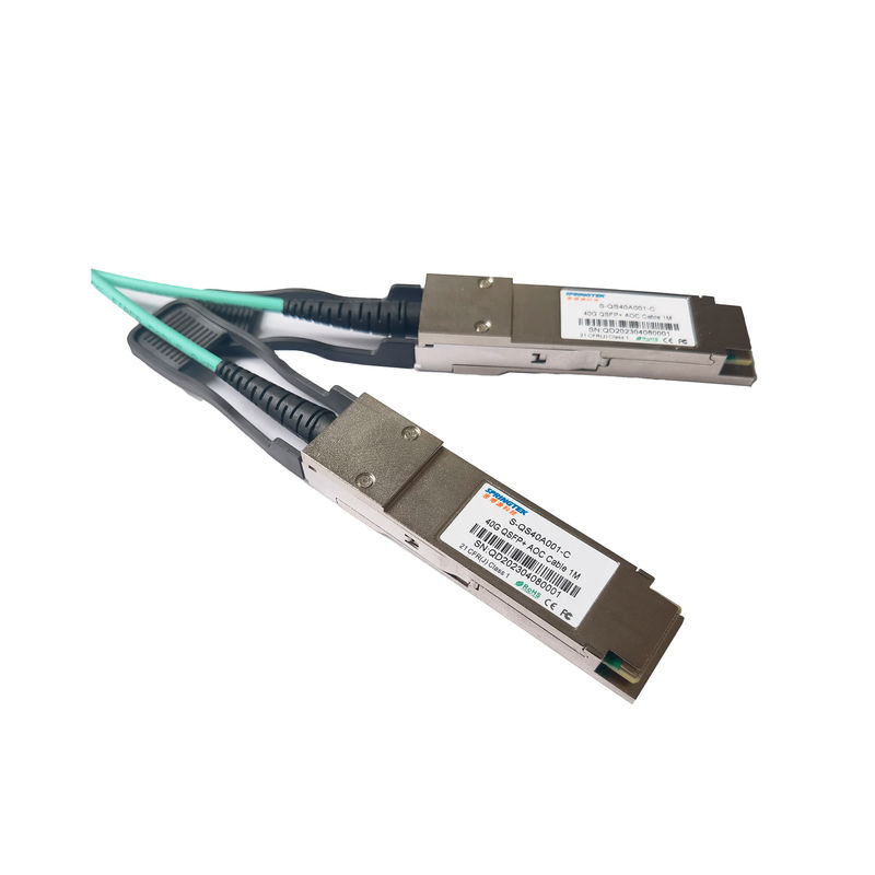 Cable óptico activo de alta velocidad de Qsfp+ AOC OM3 el 1m (los 33ft) Qsfp 40g Sr4 para Data Center