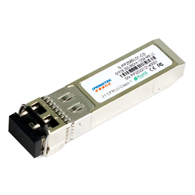Transmisor-receptor multi multi compatible del modo del LC MMF de la fibra del modo del SENIOR el 100m de los transmisores-receptores del brocado 25G SFP28